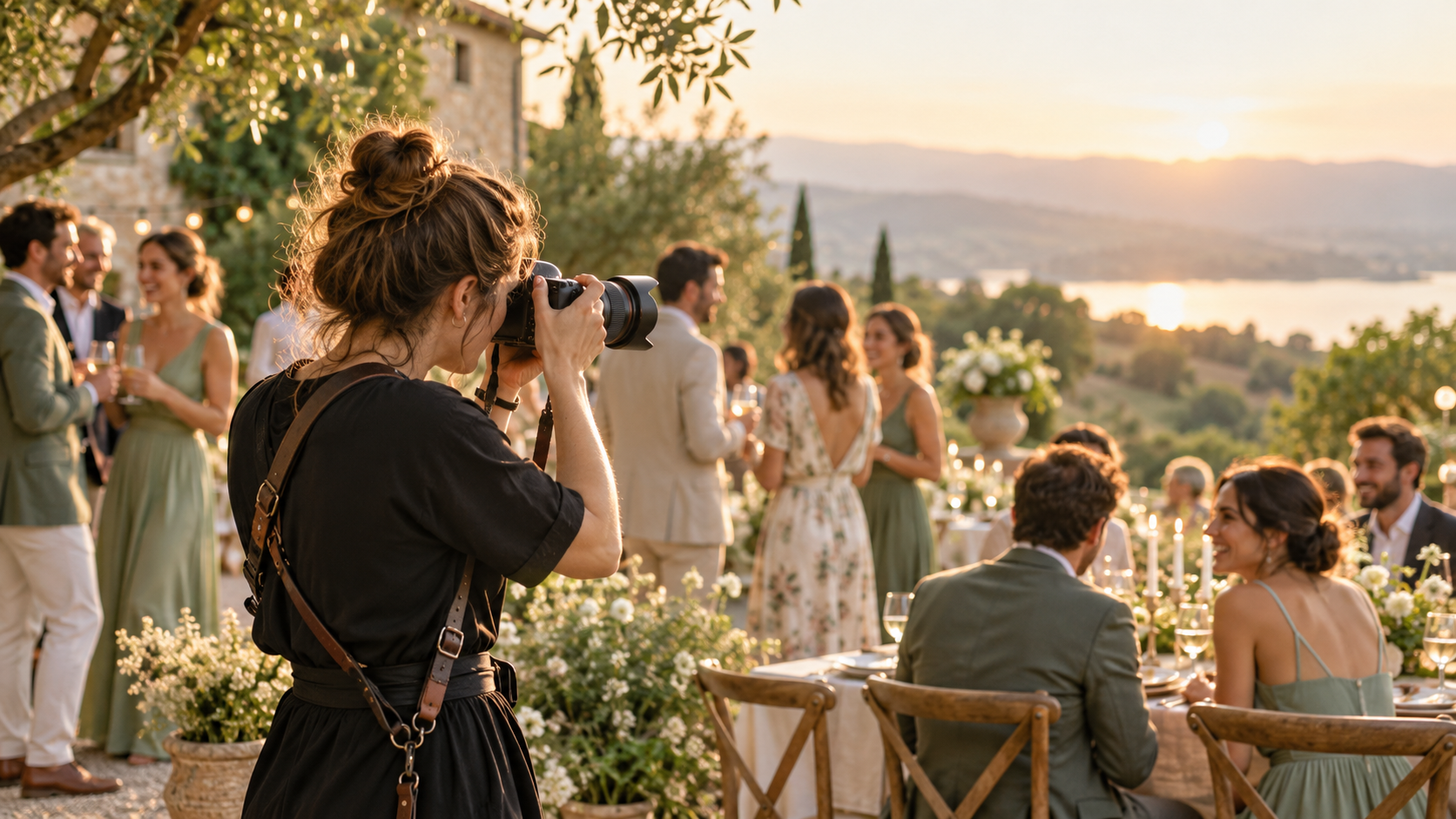 Event photographer capturing a celebration